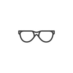Glasses line icon. Eyeglasses linear style sign for mobile concept and web design. Stylish sunglasses outline vector icon. Symbol, logo illustration. Vector graphics