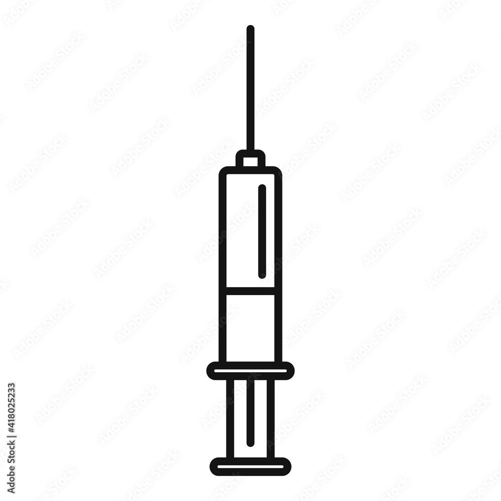 Poster nanotechnology syringe icon. outline nanotechnology syringe vector icon for web design isolated on w