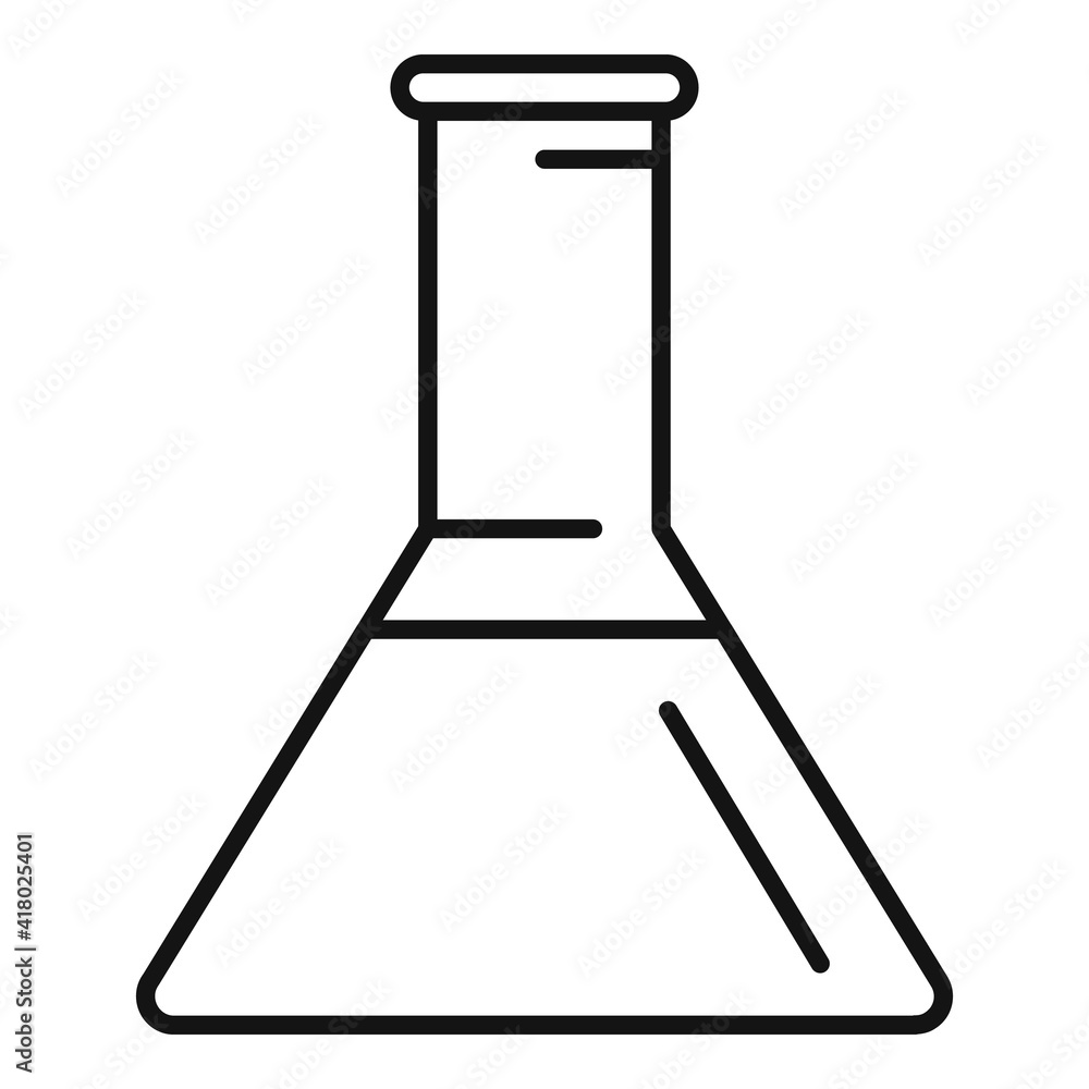 Poster nanotechnology full flask icon. outline nanotechnology full flask vector icon for web design isolate