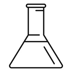 Nanotechnology full flask icon. Outline nanotechnology full flask vector icon for web design isolated on white background