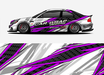 car wrap design. simple lines with abstract background vector concept for vehicle vinyl wrap and automotive decal livery
