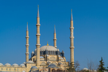 Fototapeta na wymiar Panoramic view of the Ottoman Selimiye Mosque in Edirne, Turkey