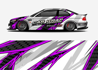 car wrap design. simple lines with abstract background vector concept for vehicle vinyl wrap and automotive decal livery
