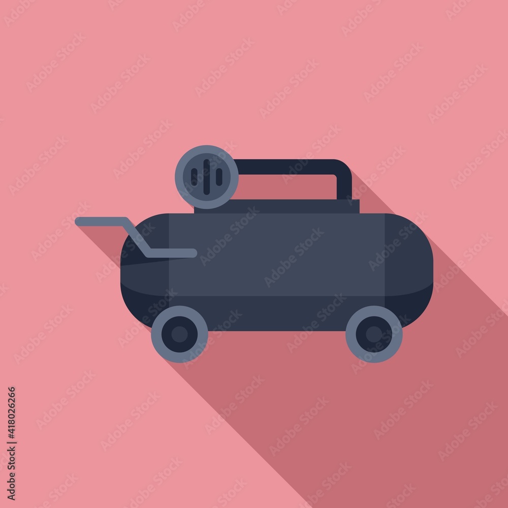 Poster Pump air compressor icon. Flat illustration of pump air compressor vector icon for web design