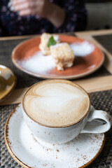 cup of coffee and cake