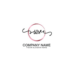 Letter UX Beautiful handwriting logo