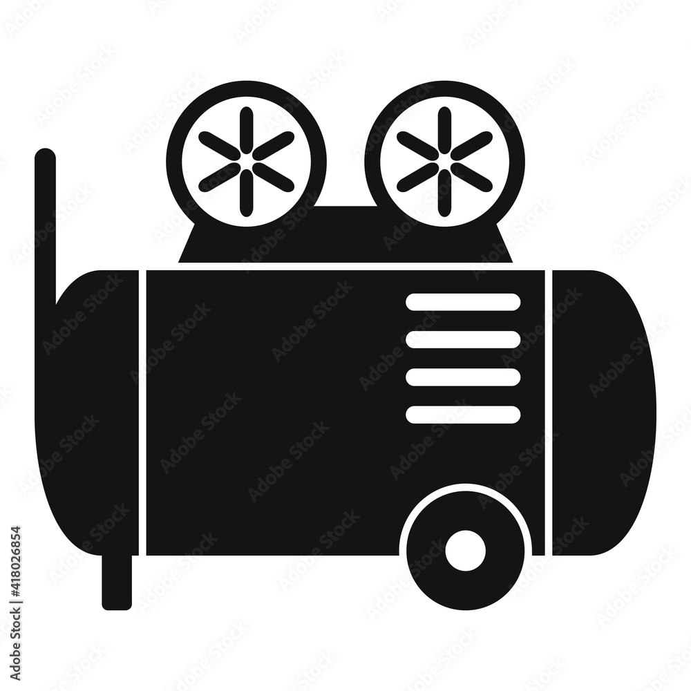 Poster airbrushing air compressor icon. simple illustration of airbrushing air compressor vector icon for w