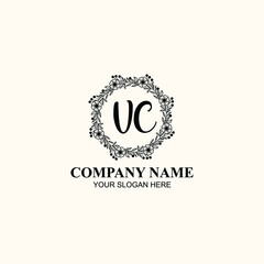 Letter VC Beautiful handwriting logo