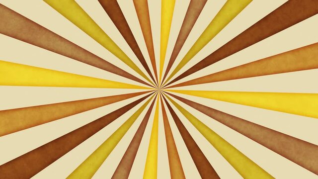 Vintage rays animation. Retro background. Seamless swirl loop.