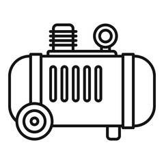 Air compressor icon. Outline air compressor vector icon for web design isolated on white background