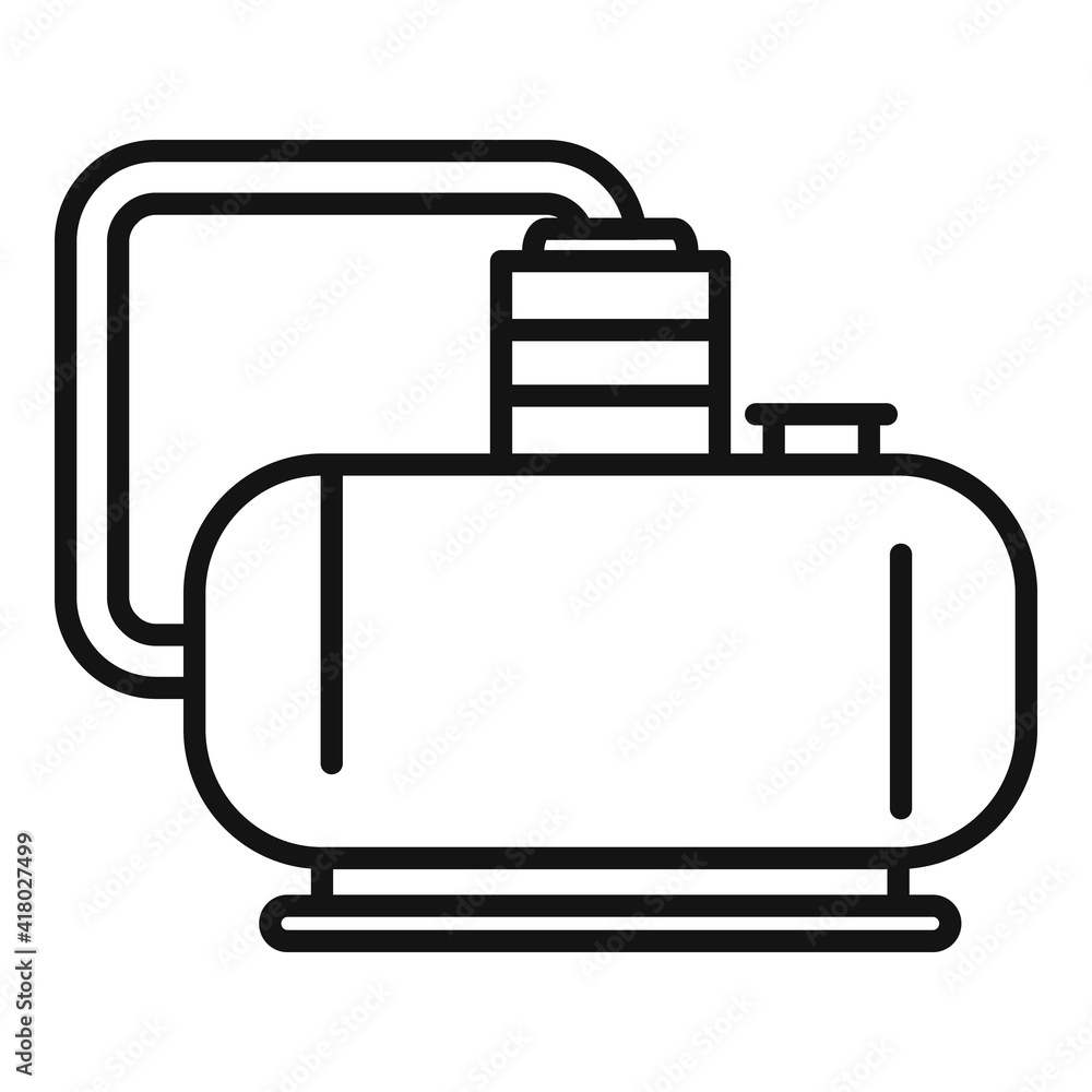 Aufkleber cold air compressor icon. outline cold air compressor vector icon for web design isolated on white b