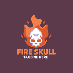 Fire Skull Logo Templates