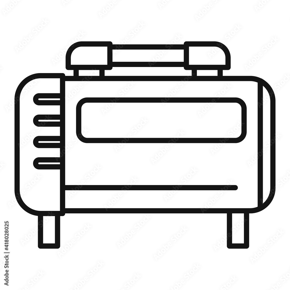 Poster generator air compressor icon. outline generator air compressor vector icon for web design isolated 
