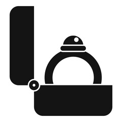 Wedding ring icon. Simple illustration of wedding ring vector icon for web design isolated on white background