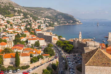 Beautiful view of the city of Dubrovnik on a sunny day. Croatia 