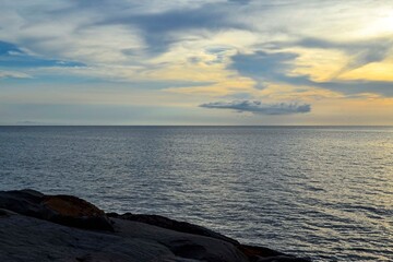 Evening Sunset At The Beach, Tanjung Aru Beach, Kota Kinabalu, Borneo,Sabah, Malaysia