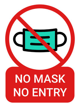 No mask No entry, Coronavirus sign