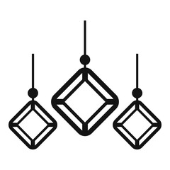Gemstones earrings icon. Simple illustration of gemstones earrings vector icon for web design isolated on white background
