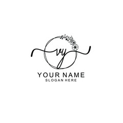 Letter VY Beautiful handwriting logo