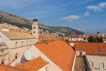 Fototapeta premium View of the rooftops of the Old Town of Dubrovnik. Croatia