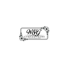 Letter WG Beautiful handwriting logo