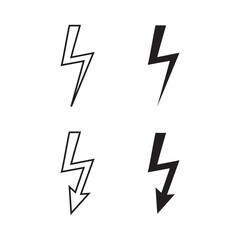 Thunder vector icon. Lightning symbol