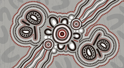 Aboriginal background - Vector