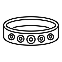 Bracelet accessory icon. Outline bracelet accessory vector icon for web design isolated on white background