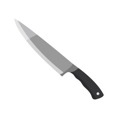 Kitchen knife icon Isolated on white background. Vector illustration in a flat style