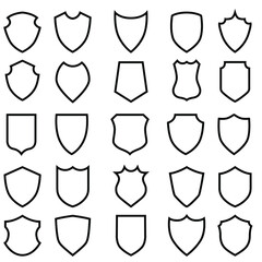 Shield icon vector set. protection illustration sign collection. armor symbol.