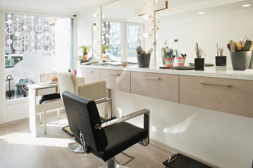 Small hair salon interior