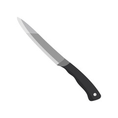 Kitchen knife icon Isolated on white background. Vector illustration in a flat style