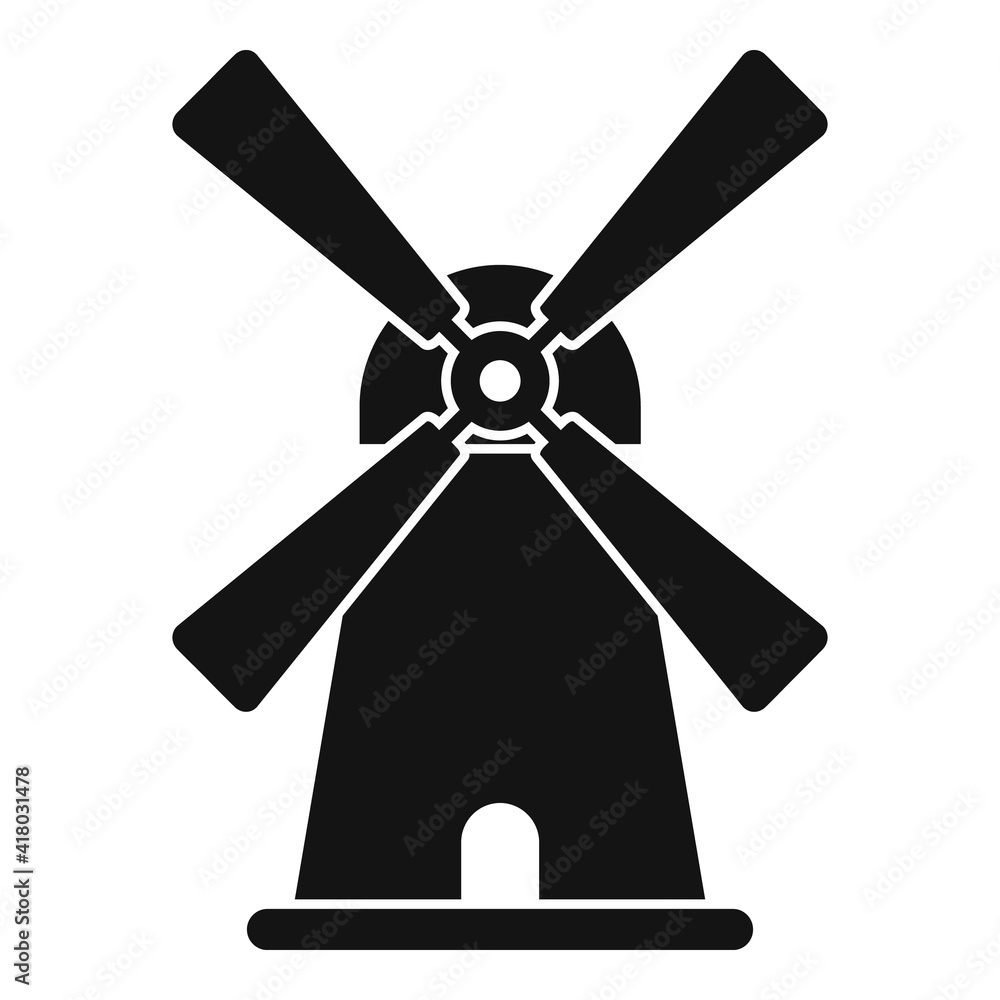 Poster wildmill icon. simple illustration of wildmill vector icon for web design isolated on white backgrou
