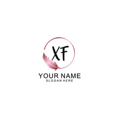 Letter XF Beautiful handwriting logo