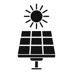 Solar panel energy icon. Simple illustration of solar panel energy vector icon for web design isolated on white background