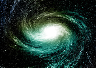 galaxy in a free space. 3D rendering