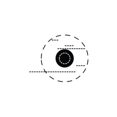 Dot planet.Space moon star astronomy Planet eclipse abstract sun dark abstrak, vector, symbol, logo, icon, sign, Illustration Minimalist.