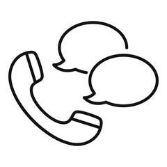 Call service icon. Outline call service vector icon for web design isolated on white background