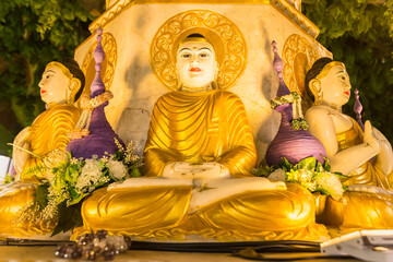 Lop Buri, Thailand - February, 17, 2021 : Huay Kaew Temple Pagoda Lop Buri Province, Thailand