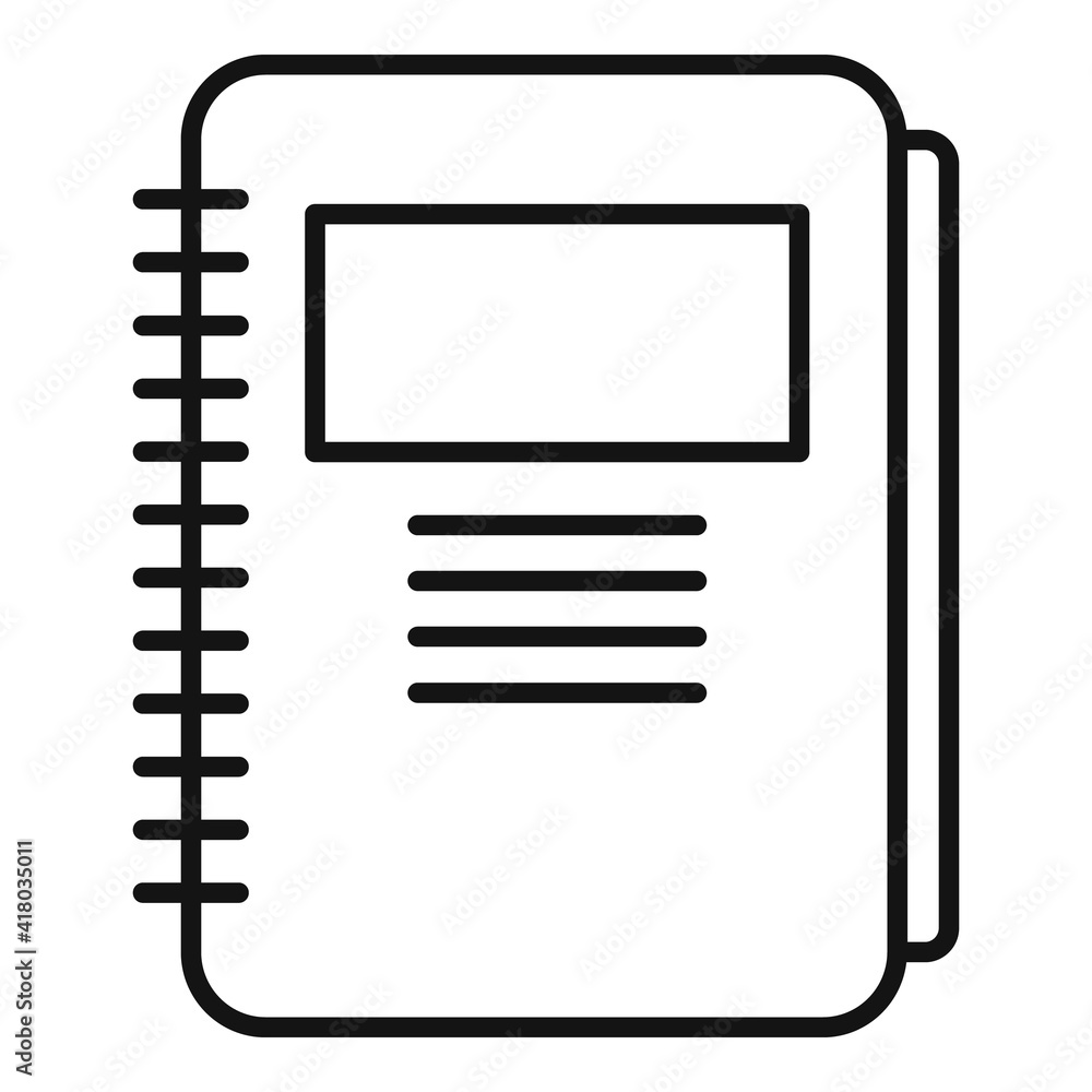 Poster service notebook icon. outline service notebook vector icon for web design isolated on white backgro