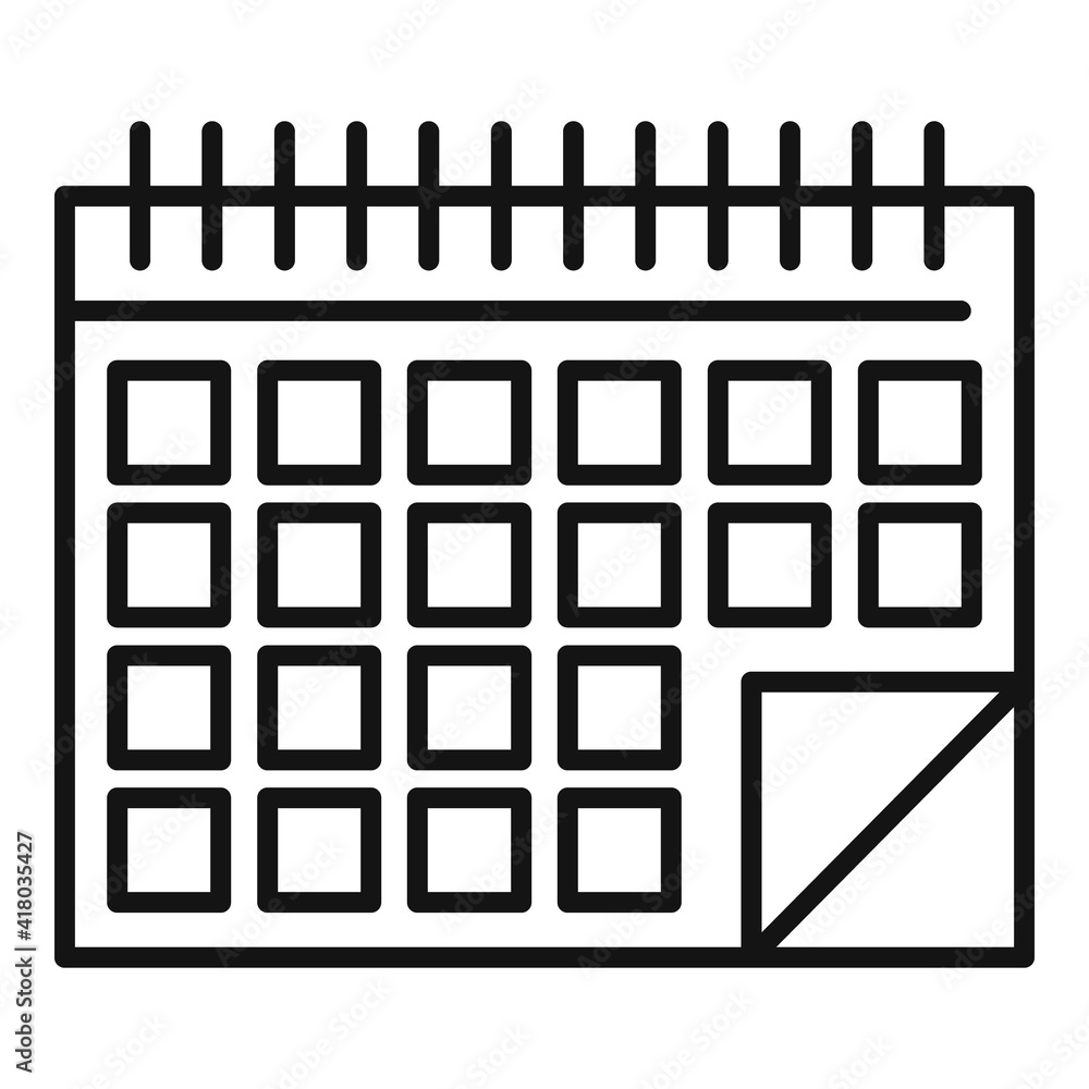 Aufkleber service calendar icon. outline service calendar vector icon for web design isolated on white backgro