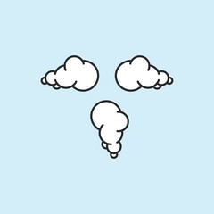 smoke icon vector element design template