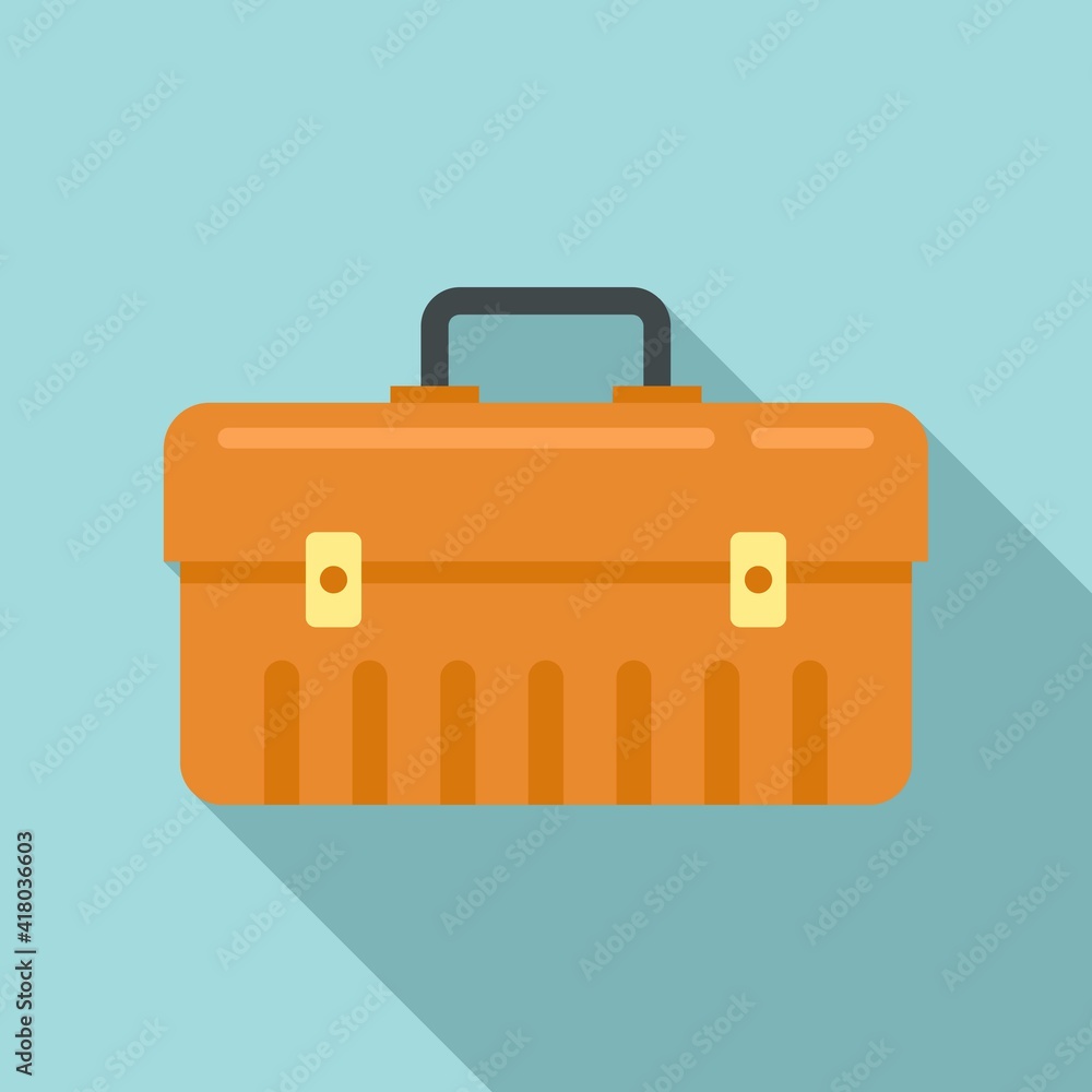 Poster car service tool box icon. flat illustration of car service tool box vector icon for web design