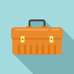Car service tool box icon. Flat illustration of car service tool box vector icon for web design