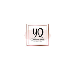 Letter YQ Beautiful handwriting logo