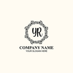 Letter YR Beautiful handwriting logo