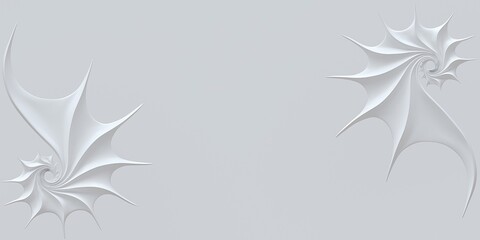 3D illustration. Golden ratio. Nautilus shell, Fibonacci symmetry, spiral structure growth. 