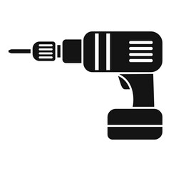 Electric drill icon. Simple illustration of electric drill vector icon for web design isolated on white background