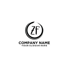 Letter ZF Beautiful handwriting logo