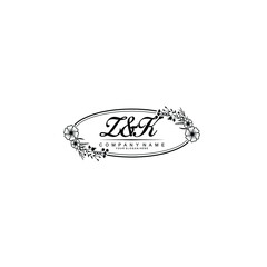 Letter ZK Beautiful handwriting logo